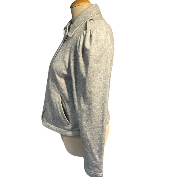 NEW LC LAUREN CONRAD NWT Knit Moto Jacket Grey Size Large VERY Cute - Picture 6 of 13